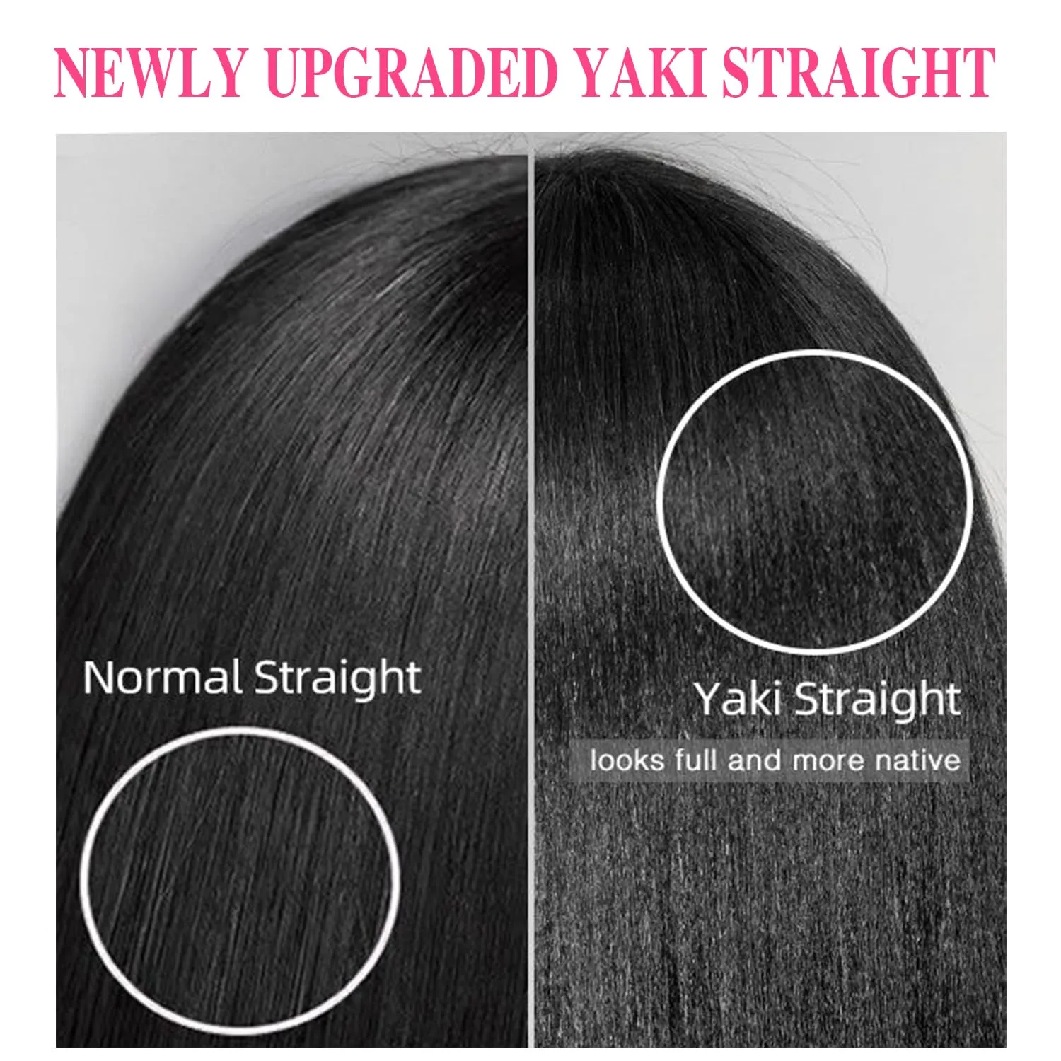 Yaki-Straight Clip in Hair Extensions Human Hair Clip ins For Women Clip on Hair Extensions Real Human Hair Brazilian Virgin Hair Extensions(14 Inch)