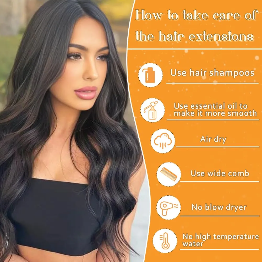 YDDM Natural Black 20pcs 18 Inch Tape in Hair Extensions Human Hair, 100% Remy Human Hair for Women Straight Seamless Invisible Tape in Hair Extensions(1B#, 18 Inch)