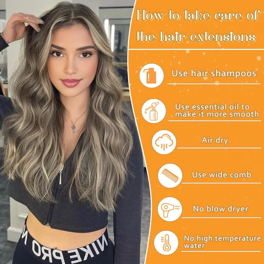 YDDM Tape in Hair Extensions, 20pcs Balayage Gold Brown Mixed Dark Blonde 14 Inch Straight 100% Remy Human Hair Seamless Invisible Tape in Hair Extensions Human Hair(10/10/22#, 14 Inch)