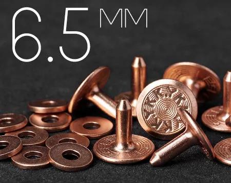 YKK | 6.5mm Solid Copper Jeans Rivet | YR-WN65