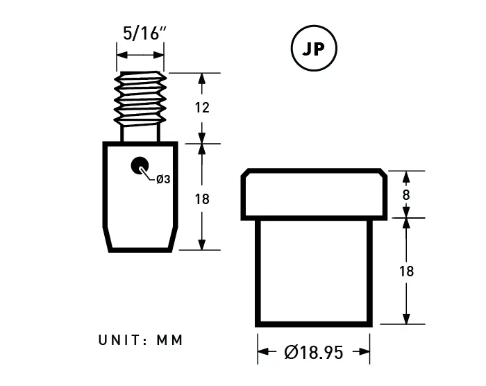 YKK | 9.5mm 'Union Made' Convex Head Jeans Rivet | YR-UM95S