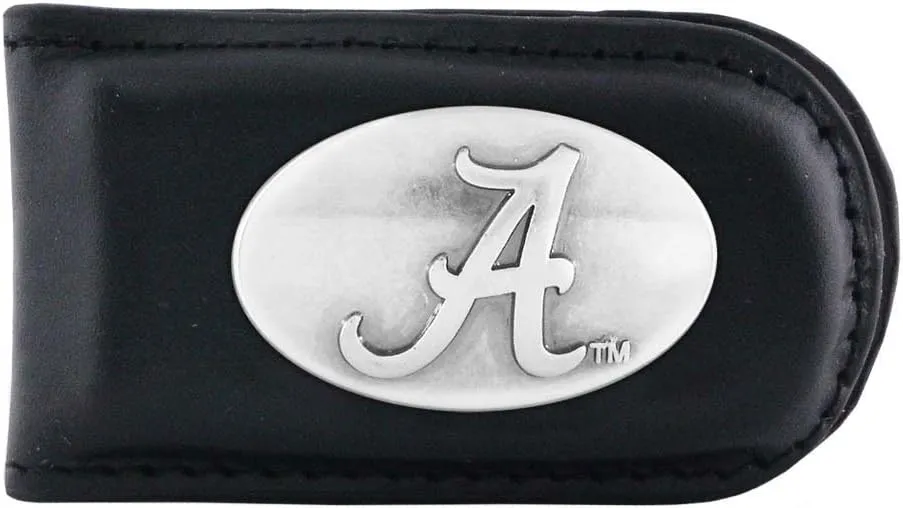 ZEP-PRO NCAA Alabama Crimson Tide Leather Magnet Concho Money Clip
