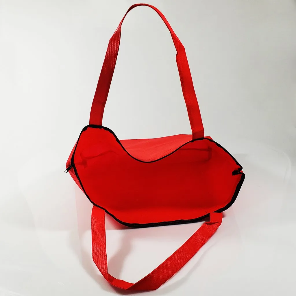 Zippered Promo Convention With Your Logo - Promotional Gusset Tote Bags