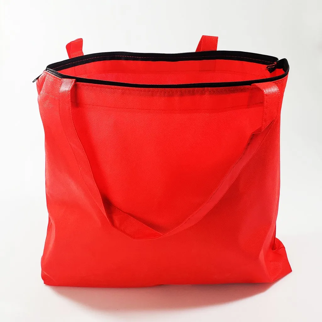 Zippered Promo Convention With Your Logo - Promotional Gusset Tote Bags