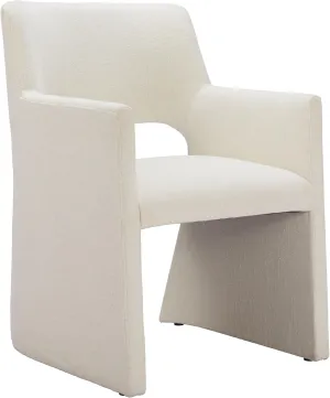 Zuo Minet Dining Chair Linen White